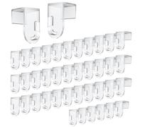 LINTRA 40 Piezas Ganchos para Colgar Ventanas, para Colgar Gancos de la Ventana, de Plástico Ganchos Transparentes para Ventana, Adecuado para las Ventanas con un Espesor que no Exceda los 16 mm