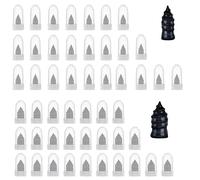 LINTRA 50 Piezas Repara Pinchazos Coche, Clavo de Goma para Neumáticos, 2 Tamaños Tornillo de Neumático de Vacío, con Cápsula Clavos para Reparación de Neumáticos, para Coche, Motocicleta, Camión