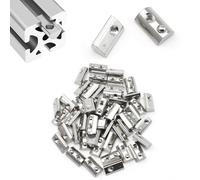 LINTRA 50 Piezas Tuercas M3 Ranura 6 T con Ranura Esférica, 20-Serie M3 Tuerca de Ranura en T, Tuercas de Bola de Perfil, Tuerca Deslizante, para Impresoras 3D CNC Perfil en C, Estándar Europeo