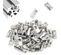 LINTRA 50 Piezas Tuercas M8 Ranura 8 T con Ranura Esférica, 30-Serie M8 Tuerca de Ranura en T, Tuercas de Bola de Perfil, Tuerca Deslizante, para Impresoras 3D CNC Perfil en C, Estándar Europeo