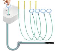 LINTRA Cable Desatascador Tuberias, 4 Piezas Destapador de Cañerias, 90cm de Longitud Desatascadors Ducha, Flexible Serpiente de Drenaje con Asa para Orificios de Drenaje, Fregadero