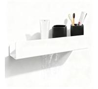 LINTRA Repisas para Baño, Blanco Organizador Ducha, Estanteria Pared Baño con Plantilla de Perforación, Incluye Kit de Instalación, Apto para Baños y Pasillos
