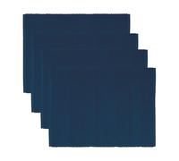 Linum 4 Manteles individuales Uni 35x46 cm Azul índigo