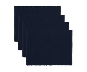 Linum 4 Manteles individuales Uni 35x46 cm Azul marino oscuro