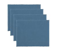 Linum 4 Manteles individuales Uni 35x46 cm Azul océano profundo
