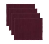 Linum 4 Manteles individuales Uni 35x46 cm Burdeos