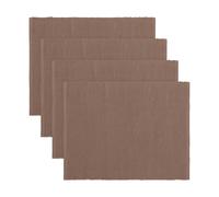 Linum 4 Manteles individuales Uni 35x46 cm Marrón topo oscuro