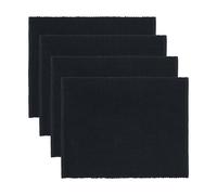 Linum 4 Manteles individuales Uni 35x46 cm Negro