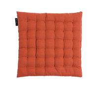 Linum Pepper Cojín del Asiento 40x40 cm, 100% Algodón, Lavable en la Lavadora, Naranja Oxidado