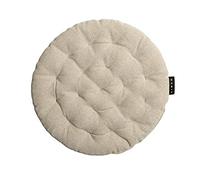 Linum Pepper Cojín para Asiento (37 cm de diámetro, 100% algodón, Lavable a máquina), Color marrón