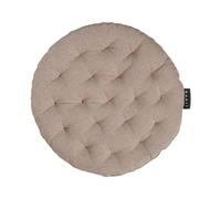 LINUM Pepper Cojín redondo de 37 cm de 100% algodón, cojín redondo para silla de cocina, comedor y exterior, cómodo cojín para silla y asiento, lavable, color marrón topo oscuro