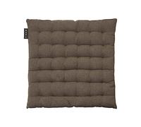 LINUM Pepper Elegante cojín de Asiento para Interior y Exterior, 40 x 40 cm, 100% algodón, Lavable, Color marrón Oso