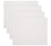 LINUM Uni Juego de 4 manteles Individuales para Mesa 35x46 cm, 100% Algodón, Lavable en la Lavadora, Blanco