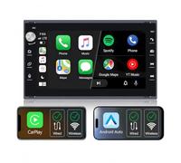 Linux Autoradio für VW Golf 4,Polo 3/4,Passat B5,Multivan T5,Transporter T4/T5 - kabelloses CarPlay & Android Auto,Lenkradsteuerung,Am/FM/RDS-Radio,Bluetooth,7-Zoll-IPS-Touchscreen,Doppel-DIN