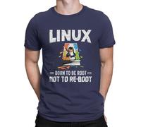 Linux Born To Be Root Not To Reboot Unique Tshirt Linux Comfortable Gift Clothes Cotton Shirt