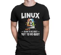 Linux Born To Be Root Not To Reboot Unique Tshirt Linux Comfortable Gift Clothes Cotton Shirt