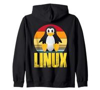 Linux Retro Vintage Pingüino Nerd Cielo G odificación Sudadera con Capucha