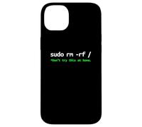 Linux Sudo RM RF Programador, Ingeniero, Código Abierto Divertido Carcasa para iPhone 14 Plus