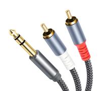 Linvimia Cable adaptador de sonido multifuncional de 6,35 mm a doble que garantiza un sonido claro para múltiples oyentes, uso del equipo, conexión de aumento de cable