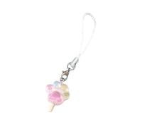 Linvimia Llavero de resina con cordón para teléfono, pequeño helado brillante, decoraciones de medusas estrelladas, adecuado para regalo de mejor amigo