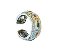 Linvimia Prácticos anillos de apertura Anillos de dedo geométricos de piedra vintage Textura de aleación Adecuado para entusiastas de Presente Elegante ajustable