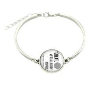 LINWEN Great We're All Bloody Inspired The Maze Runner, pulsera Super Smash Bros Smash Ball One Direction, pulseras de identificación, 20 month, Zinc