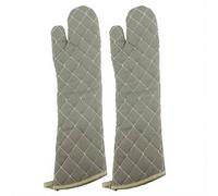 Linwnil 1 par de guantes de horno resistentes al calor, guantes de cocina y barbacoa (23 pulgadas, verde oliva), herramienta de alta temperatura