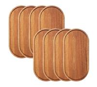 Linwnil Bandejas de madera para servir charcutería, platos ovalados de madera, platos de madera para servir queso, platos de cena a granel para postre, aperitivos, pan, frutas, aperitivos (30 x 14 cm