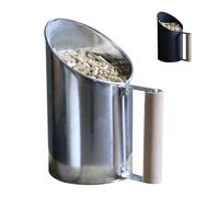 Linxor - Pala para pellets de Zinc con Mango de Madera - 1,5L