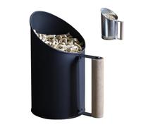 Linxor - Pala para pellets de Zinc con Mango de Madera - 1,5L