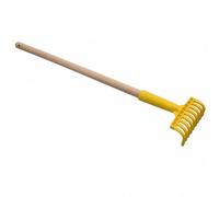 Linxor - Peine, rastrillo para aceitunas de 9 dientes con mango de madera de 77 cm - Amarillo