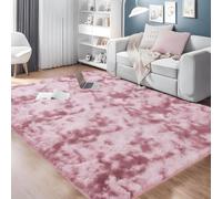 linyingdian Alfombra rectángulo Shaggy para Salón habitación de los Niños Dormitorio - Alfombra Antideslizante Muy Suave, Lavable, Tie-Dye, al Aire Libre Interior. (Rosado Morado, 60×160cm)