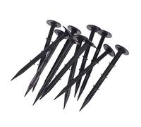 LINZI Juego de 100 Clavijas de Red de plástico de 160 mm, para fijación de jardín, Grapas para Paisaje, césped, Hojas de Suelo de Tela 667412