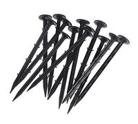 LINZI Juego de 100 Clavijas de Red de plástico de 200 mm, para fijación de jardín, Grapas para Paisaje, césped, Hojas de Suelo de Tela 667414