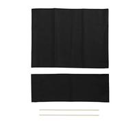 Lioaeust Funda plegable para silla de playa, lavable, kit de fundas de asiento de silla de director, funda de lona de repuesto de tela de poliéster (negro)