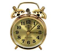 Lioaeust Reloj despertador mecánico de herradura, reloj de metal vintage de cuerda manual, bonito para decoración de dormitorio, sala de estar, sala de estudio