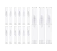 Liobelon 15 botellas de bomba sin aire de 10 ml, tarros vacíos recargables sin aire, dispensador de tamaño de viaje, botella de crema de ojos al vacío, mini botellas de viaje para loción, artículos de