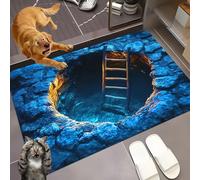 Liocwocne 2026 New Optical Illusion Rug, 3D Rugs Illusion, Rug That Looks Like A Hole for Indoor and Outdoor Entrance, Startled Cats and Dogs, They Backed Away(A,50 * 80cm)