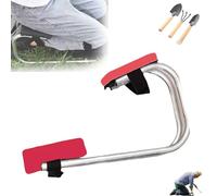 Liocwocne Knee Seat for Gardening, Strap On Kneeling Device for Garden, Strap On Kneeling Device Knee Seat Leg Brace, Protection Portable Easy to Move for Gardeners Farm Work(Red)