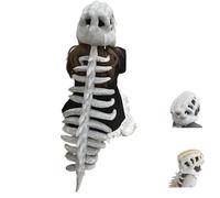 Liocwocne Realistic Dinosaur Skeleton Costume Set, Halloween Dinosaur Themed Skull Cosplay Props, 3D Plush Dino-saur Skeleton Costume Set(115CM)