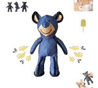 Liocwocne Unbreakable Bear Dog Toy, 2025 New unbreak Bear Dog Toy, for Aggressive Chewers Indestructible Stuffed Plush Squeaky Toys(Blue)