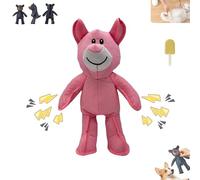 Liocwocne Unbreakable Bear Dog Toy, 2025 New unbreak Bear Dog Toy, for Aggressive Chewers Indestructible Stuffed Plush Squeaky Toys(Pink)