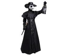 LIOEUE Disfraz Completo De Médico De La Peste - Set De Cosplay Medieval Con Máscara, Sombrero Y Guantes Para Halloween Y Carnaval (Torneos masculinos,4XL)