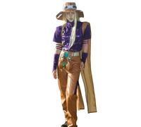 LIOEUE Disfraz De Gyro Zeppeli Steel Ball Run Completo | Atuendo Para Hombre Con Sombrero Y Capa Para Halloween Y Comic Con-clothing||XS
