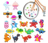 lioewhu Decoraciones para radios de Bicicleta, 18 Piezas Clip Radios Bici, Kit Decoración Bicicleta, Coloridos Radios de Bicicleta Clips Decoración, Accesorios de Bicicleta para Niñas y Niños Habló