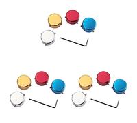 Lioggyet 12 Piezas Pedales de Guitarra Interruptor de Pie Sombrero de Copa Guitarra de Aleación de Aluminio Efecto Tapa de UñAs Pie para Efectos de Guitarra