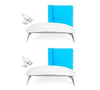 Lioggyet 2X Lámpara UV de Resina, Lámpara de Resina UV/LED de Curado Rápido de 48 W con 30 Cuentas de Lámpara de Fuente de Luz Dual para Kit de Resina UV
