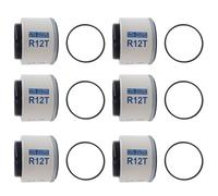 Lioggyet 6X Motor de Filtro Separador de Agua/Combustible R12T para 40R 120AT S3240 NPT ZG1 / 4-19 Cartucho de Filtro Combinado Completo de Piezas Automotrices