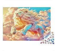 Lion 1000 Piece Fun Present Winged Lion in Clouds for Adults Kids Activity for Home Gift 38x26cm 1000pcs