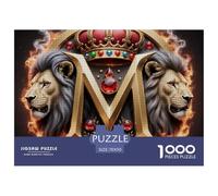 Lion and Jaguar Roaring at Each Other Piezas De Estructura Sólida Fortalecer Habilidades De Resolución Y Disfrutar El Tiempo Libre 70x50cm/1000pcs